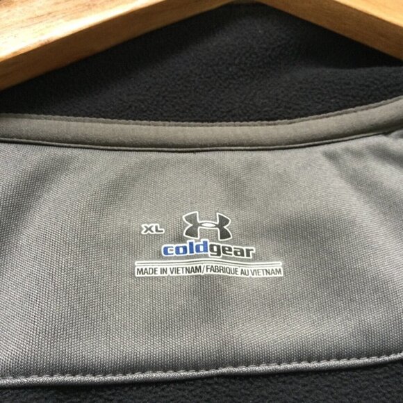 Under Armour Coldgear Jacket Mens Size XL Gray Quarter Zip Pullover Long Sleeve - Picture 4 of 6